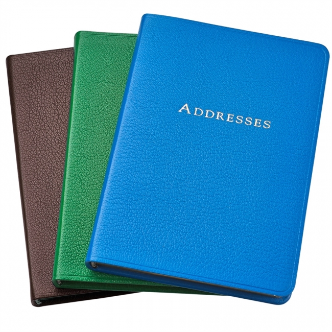 7â Desk Address Book Â brights Leather Vinder